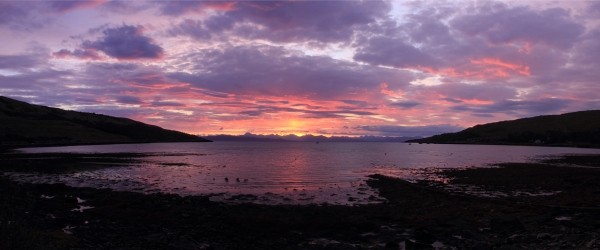 Dawn looking over Knoydart from Kinloch